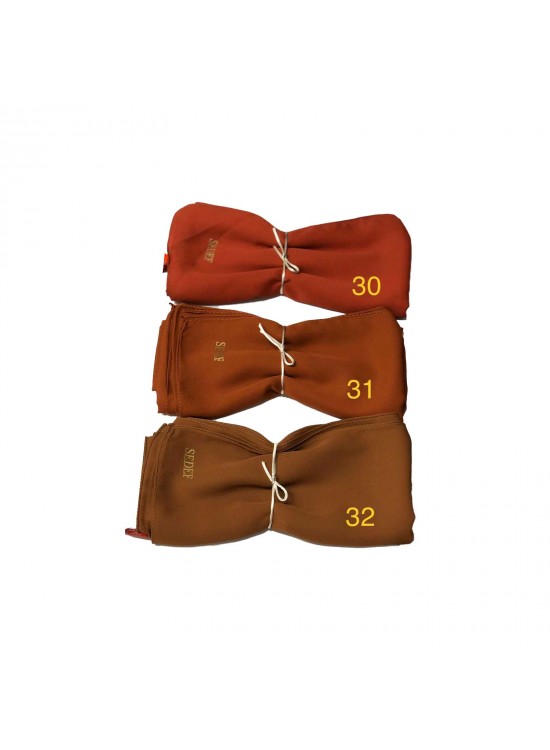 75x200 Krep Şal Kiremit ve Taba Tonları | AyleModa