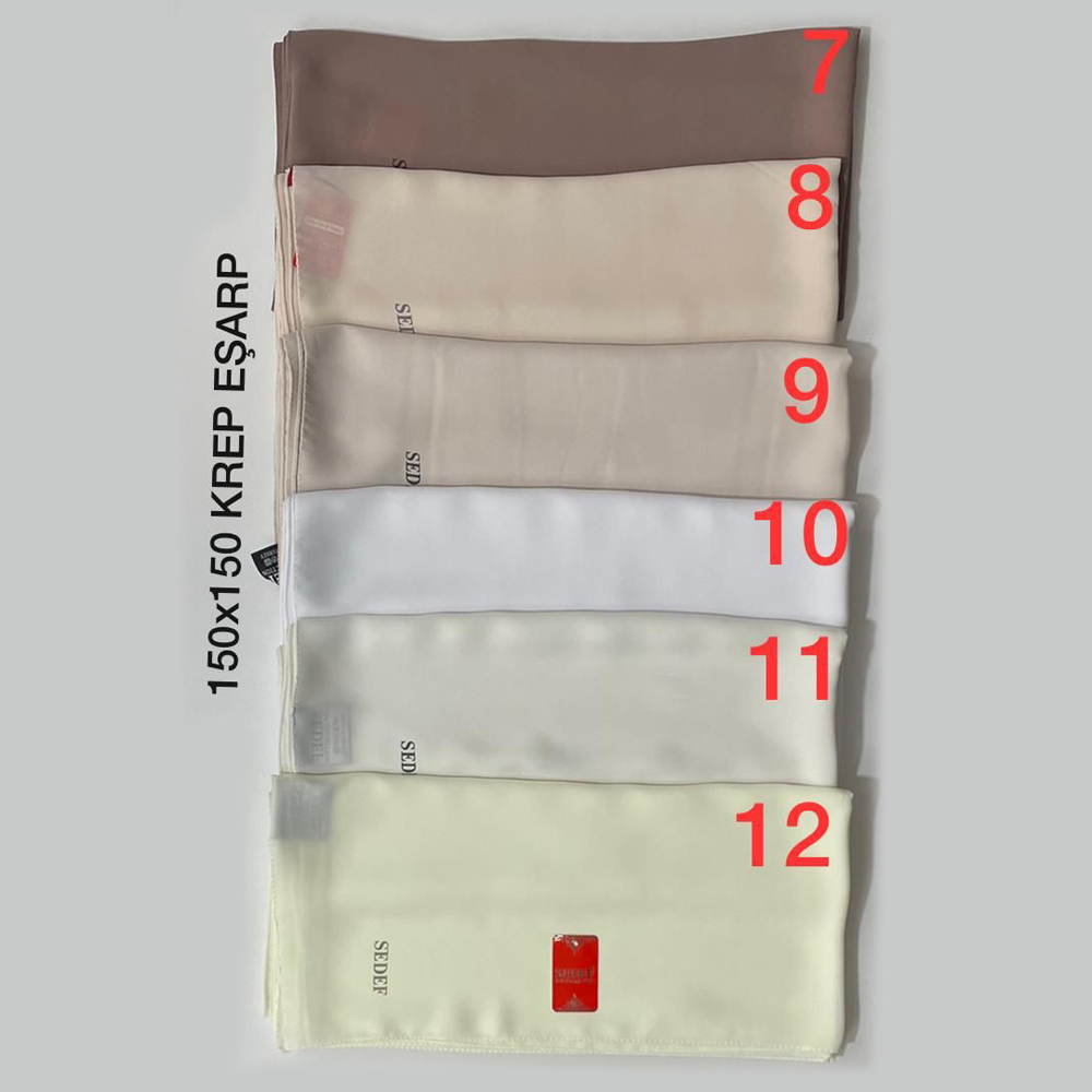 150x150 Krep Şal – 7-12 Renk Seçenekli Büyük Boy Kare Şal | AyleModa